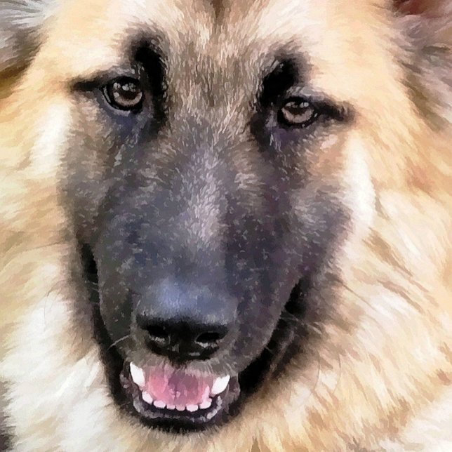 TYSKLAND SHEPHERD HUND VISITKORT (A soft watercolour design of a beautiful German Shepherd/Alsatian dog.)