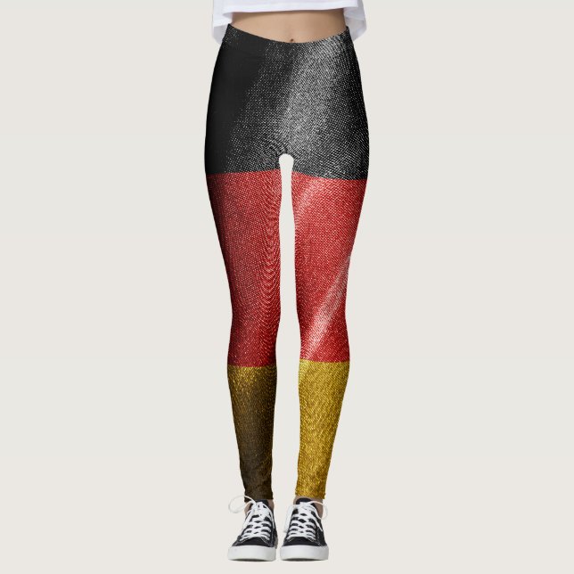 Tyskland silke flagga leggings (Framsida)