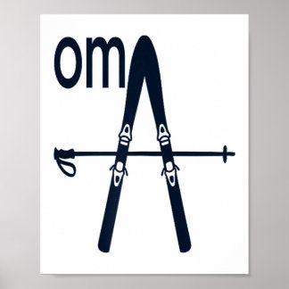 Tyskland skidåkning skidåkare oma tysk mormor poster