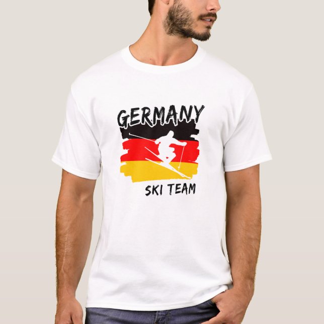 Tyskland Skidor T Shirt (Framsida)
