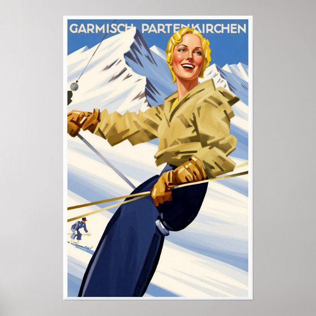 Tyskland Skidposter Poster (Framsidan)