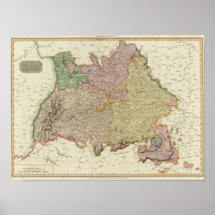 Tyskland söder om Mayan Poster