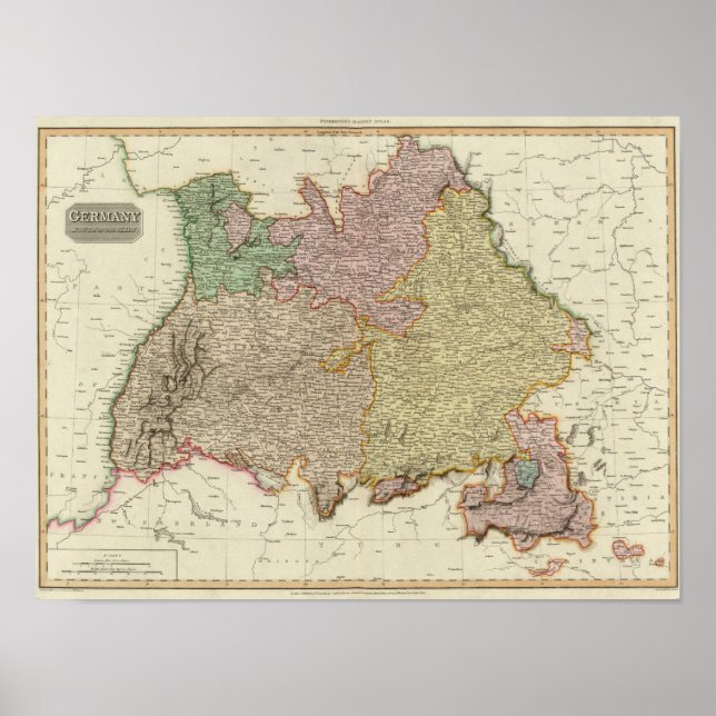 Tyskland söder om Mayan Poster (Framsidan)