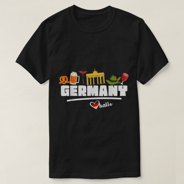 Tyskland Souvenir Shirt Travel Gifts För manar Eur T Shirt (Design framsida)