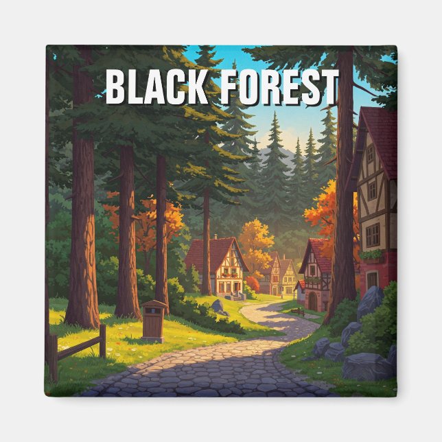 Tyskland Svart skogsresa Magnet (Framsidan)
