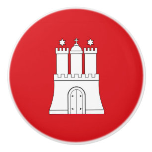 Tyskland symbol för Hamburg City flagga Knopp