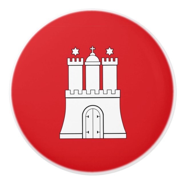 Tyskland symbol för Hamburg City flagga Knopp (Framsidan)