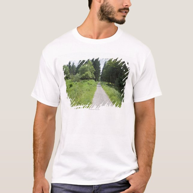 Tyskland Thüringen, väg i skog Tee (Framsida)