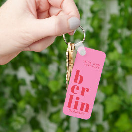 Tyskland typografi rosa röd i Berlin Nyckelring