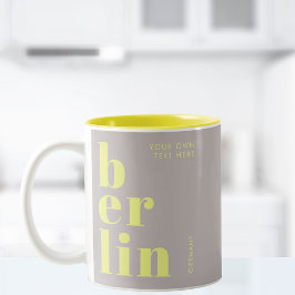 Tyskland typografisovenir i Berlin Två-Tonad Mugg