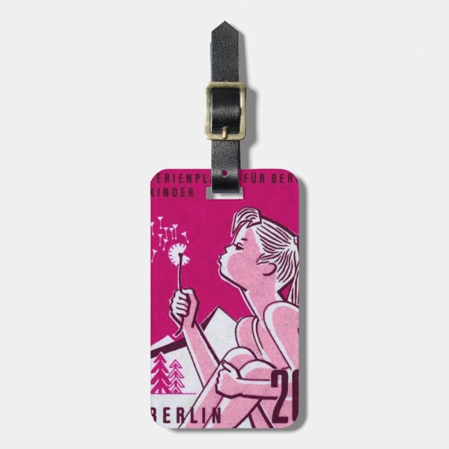 Tyskland tysk för vintage bagagebricka (Vertikal Framsida)