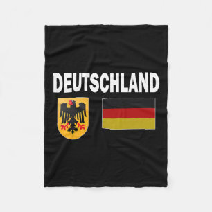 Tyskland tyska Flagga Deutschland Kärlek Gift Fleecefilt