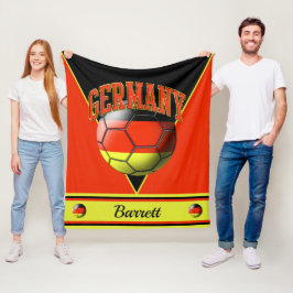 Tyskland tyska Flagga - fotbolls-buss | Namn Fleecefilt