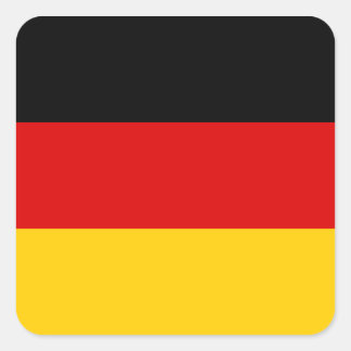 Tyskland - tyska Flagga Fyrkantigt Klistermärke
