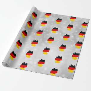 Tyskland tyska Flagga Karta Presentpapper