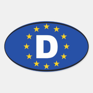 Tyskland - Tyskland - Europa Ovalt Klistermärke