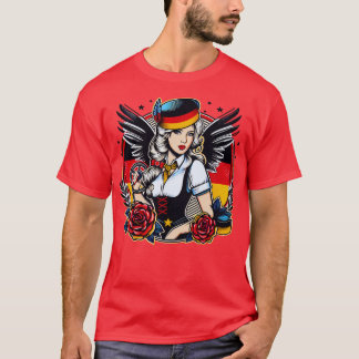 Tyskland Tyskland Flagga för kvinnor Patriotic Ger T Shirt