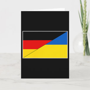 Tyskland Ukraina Flagga Tysk Ukrainsk Stöd Medborg Kort