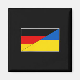 Tyskland Ukraina Flagga Tysk Ukrainsk Stöd Medborg Magnet