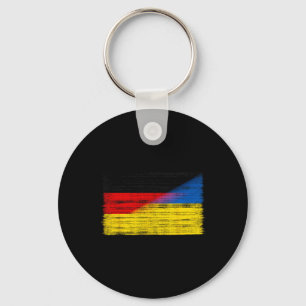 Tyskland Ukraina Flagga Tysk Ukrainsk Stöd Medborg Nyckelring