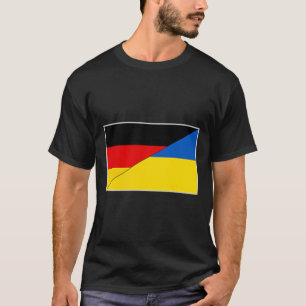 Tyskland Ukraina Flagga Tysk Ukrainsk Stöd Medborg T Shirt