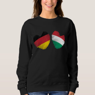 Tyskland Ungern Hjärta Tyska Flaggan Ungerska Flag T Shirt