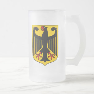 Tyskland vapensköld frostat ölglas