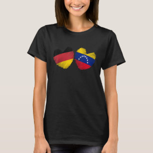 Tyskland Venezuela Heart German Flagga Venezuelan T Shirt