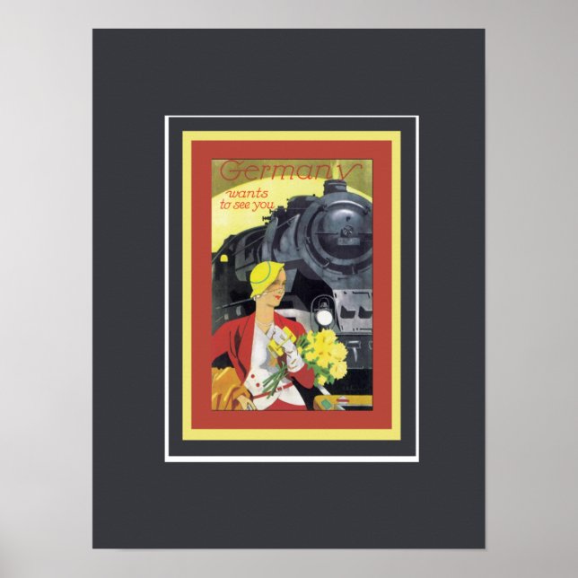 Tyskland vill se Vintagen Poster (Framsidan)