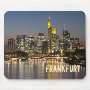 Tyskland Vintage av Frankfurt Skyline Musmatta