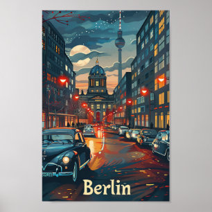Tyskland Vintage för återresa i Berlin Poster