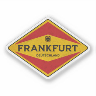 Tyskland Vintage i Frankfurt Klistermärken