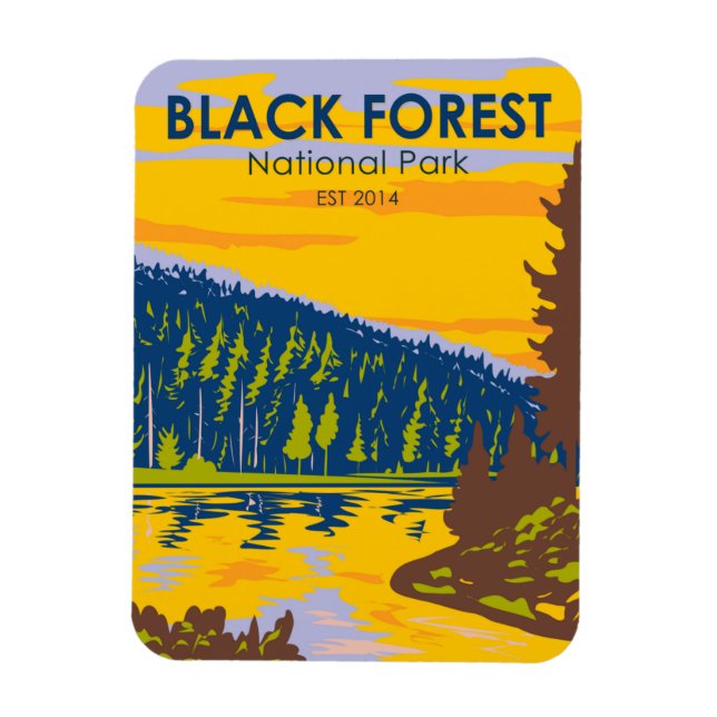 Tyskland Vintage i nationalparken Black Forest Magnet (Vertikal)
