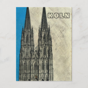 Tyskland vintage, Kolnkatedral Vykort