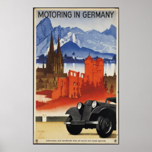 Tyskland Vintage resor Poster Ad Retro-utskrifter
