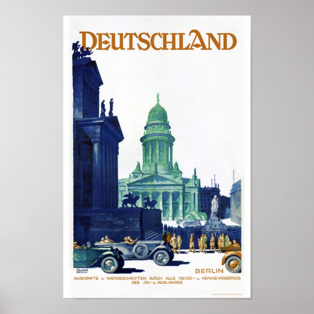 Tyskland Vintage resor Poster återställd (Framsidan)