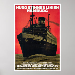 Tyskland Vintage resor Poster återställd 1930
