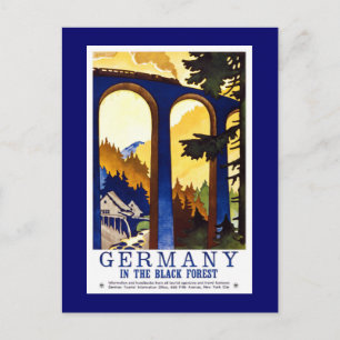 Tyskland Vintage resor Poster i Svarta skogen Vykort