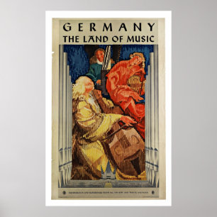 Tyskland - vintage resoraffischer poster
