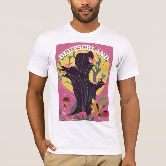 Tyskland vintage serie landskapsaffisch tee shirt (Framsida)