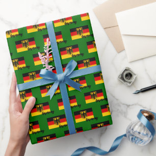 Tyskland Wrapping Papper, tyska Flagga-patrioter, Presentpapper