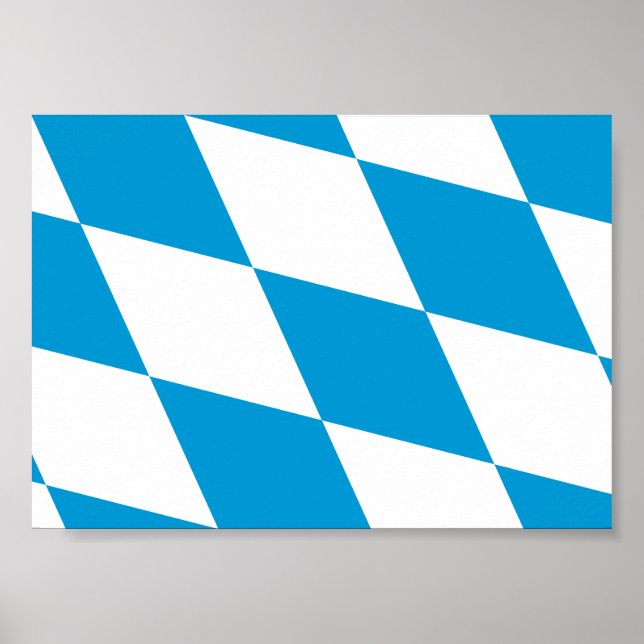 TYSKLANDA flagga Bayern Poster (Framsidan)