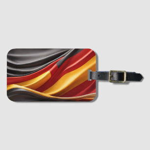 Tysklanda flagga silke struktur bagagebricka