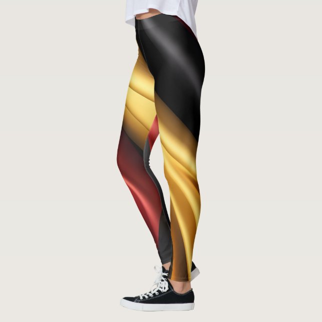 Tysklanda flagga silke struktur leggings (Vänster)