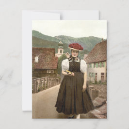 Tysklanda flickor från Schwarzwald (1900) Vykort