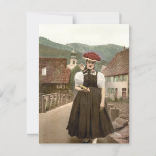 Tysklanda flickor från Schwarzwald (1900) Vykort