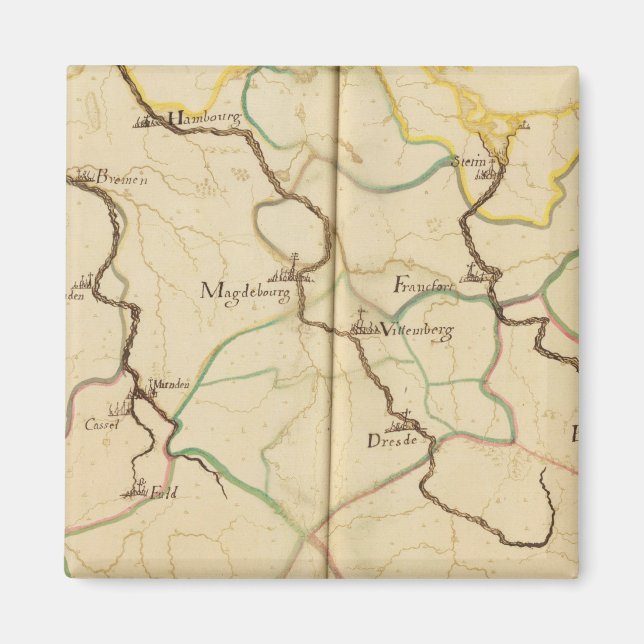 Tysklanda floder och dalgångar magnet (Framsidan)