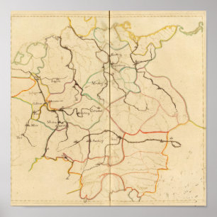 Tysklanda floder och dalgångar poster