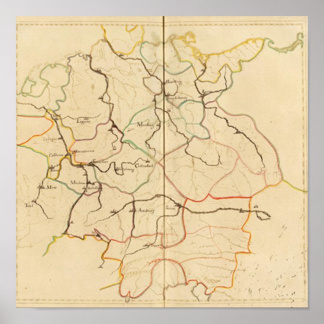 Tysklanda floder och dalgångar poster (Framsidan)