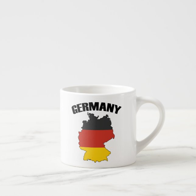 Tysklanda Karta - tyska Flagga - Deutschland Trave Espressomugg (Höger)